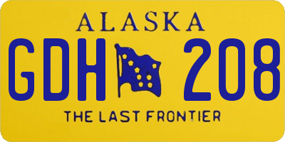 AK license plate GDH208