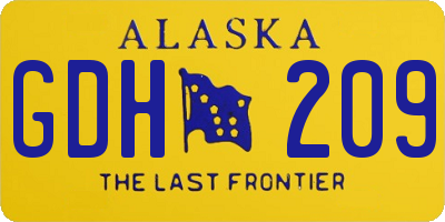 AK license plate GDH209