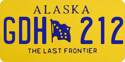 AK license plate GDH212