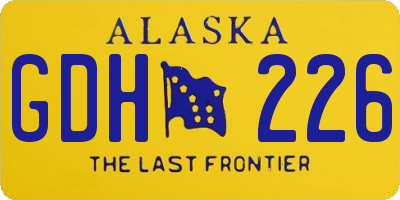 AK license plate GDH226