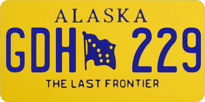 AK license plate GDH229