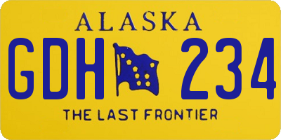 AK license plate GDH234