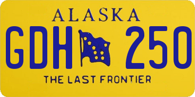 AK license plate GDH250