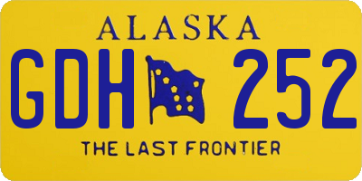 AK license plate GDH252