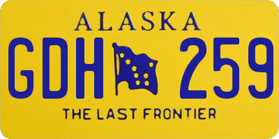 AK license plate GDH259