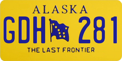 AK license plate GDH281