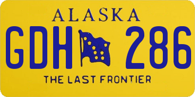 AK license plate GDH286
