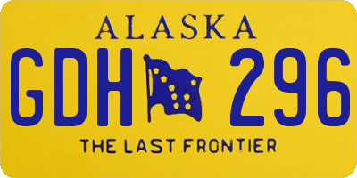 AK license plate GDH296