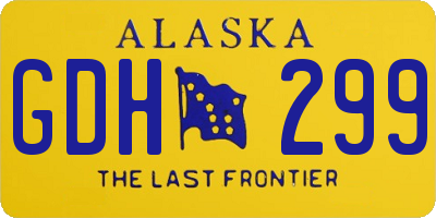 AK license plate GDH299