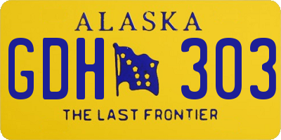 AK license plate GDH303