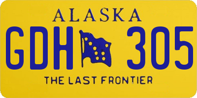 AK license plate GDH305