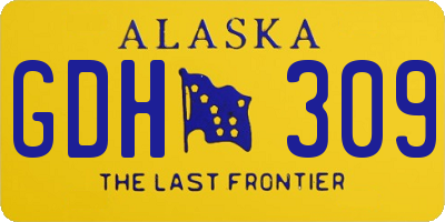 AK license plate GDH309
