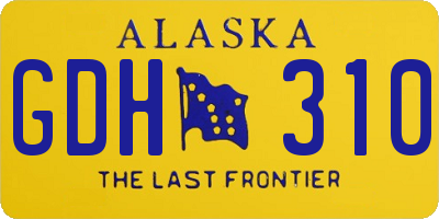AK license plate GDH310