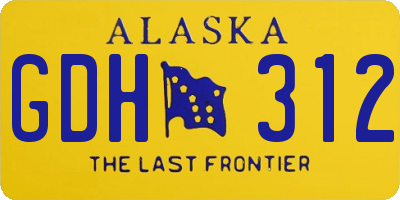 AK license plate GDH312