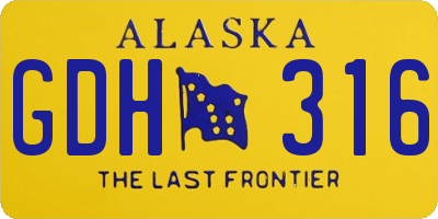 AK license plate GDH316