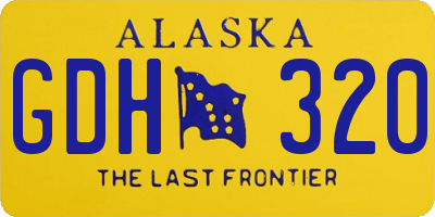 AK license plate GDH320