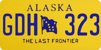 AK license plate GDH323