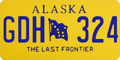 AK license plate GDH324