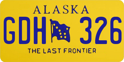 AK license plate GDH326