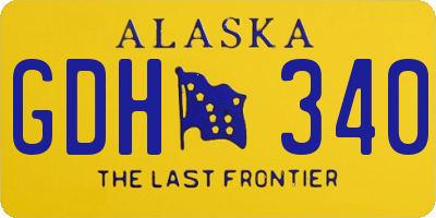 AK license plate GDH340
