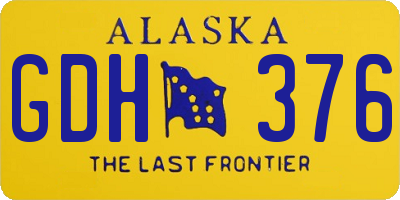 AK license plate GDH376