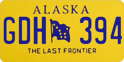 AK license plate GDH394