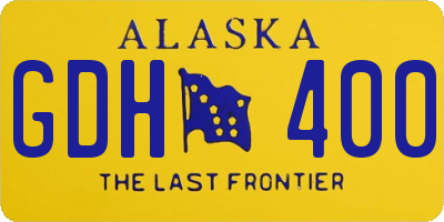 AK license plate GDH400