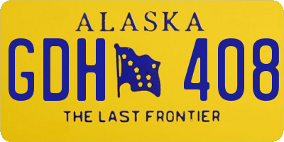 AK license plate GDH408