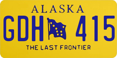AK license plate GDH415