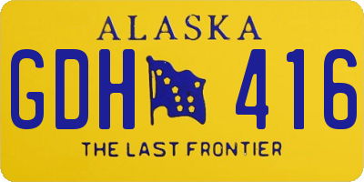 AK license plate GDH416