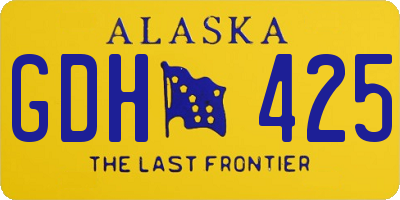AK license plate GDH425