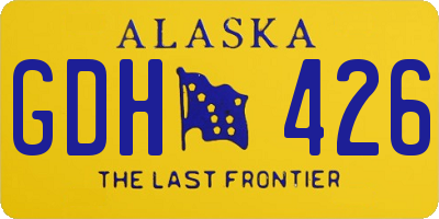 AK license plate GDH426