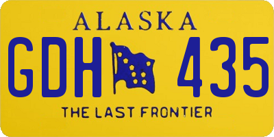 AK license plate GDH435