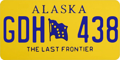 AK license plate GDH438