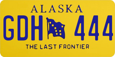 AK license plate GDH444