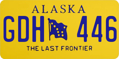 AK license plate GDH446