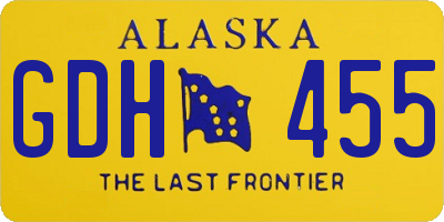 AK license plate GDH455
