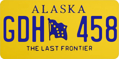 AK license plate GDH458