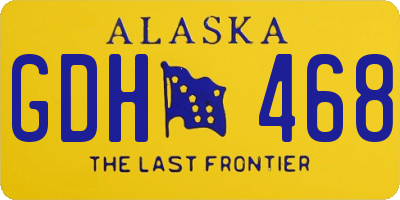 AK license plate GDH468