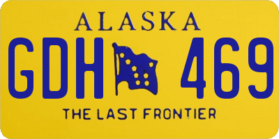 AK license plate GDH469