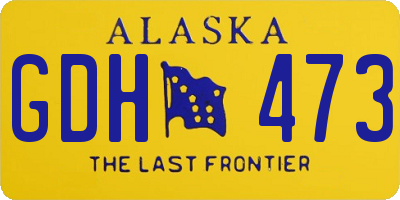 AK license plate GDH473