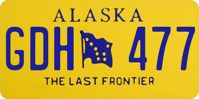 AK license plate GDH477