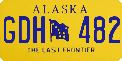 AK license plate GDH482