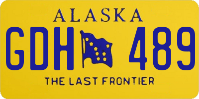 AK license plate GDH489