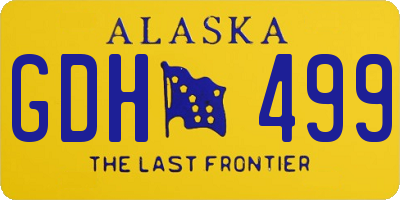 AK license plate GDH499