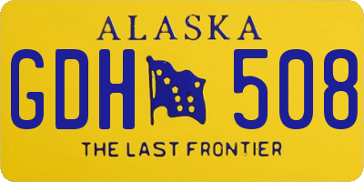 AK license plate GDH508