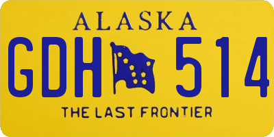 AK license plate GDH514