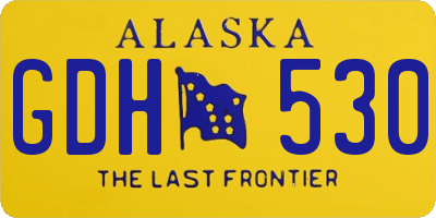 AK license plate GDH530
