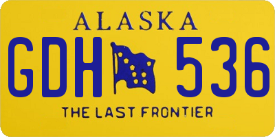 AK license plate GDH536
