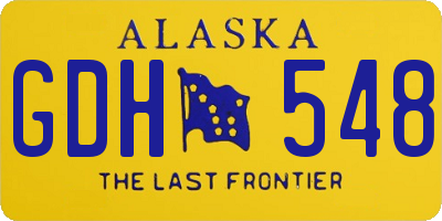 AK license plate GDH548